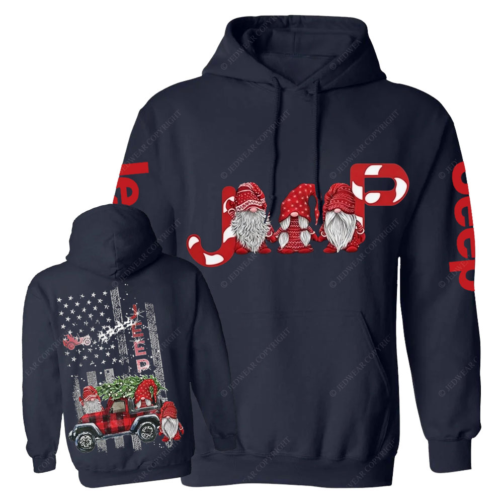 Cute Gnome with Jp Merry Christmas Casual Hoodie