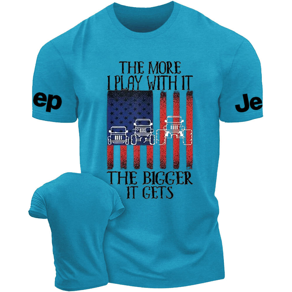 The more I Play with It the Bigger it Gets USA Flag Jp T-Shirt