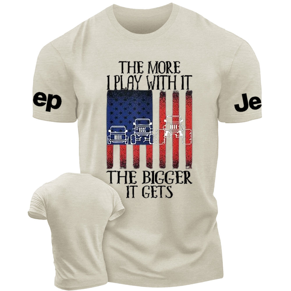 The more I Play with It the Bigger it Gets USA Flag Jp T-Shirt