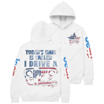 Jp Girl Hair American Flag Casual Hoodie