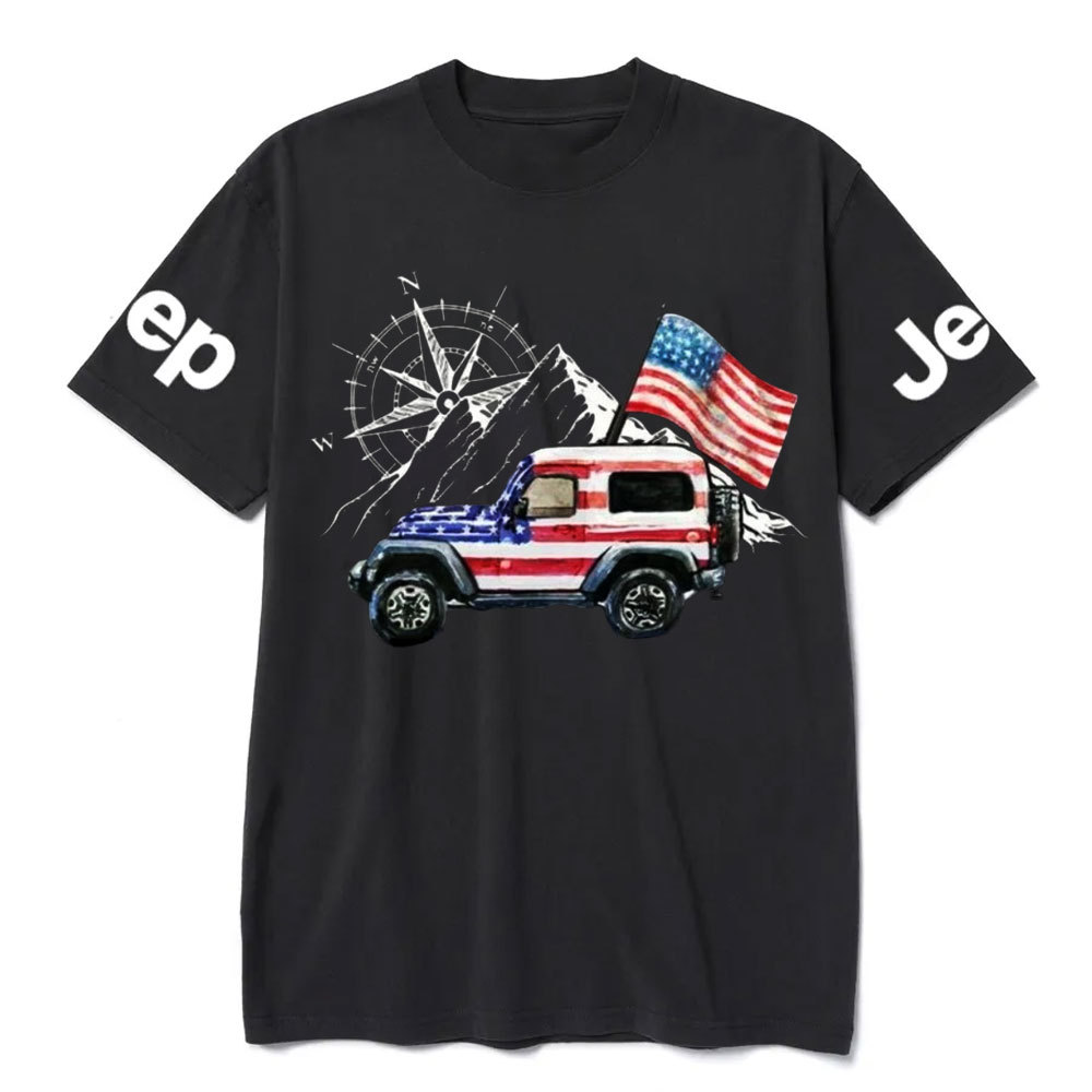 Jeep Flag Compass Jp Lover T-Shirt