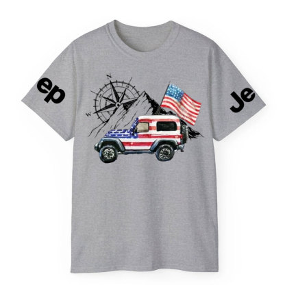 Jeep Flag Compass Jp Lover T-Shirt