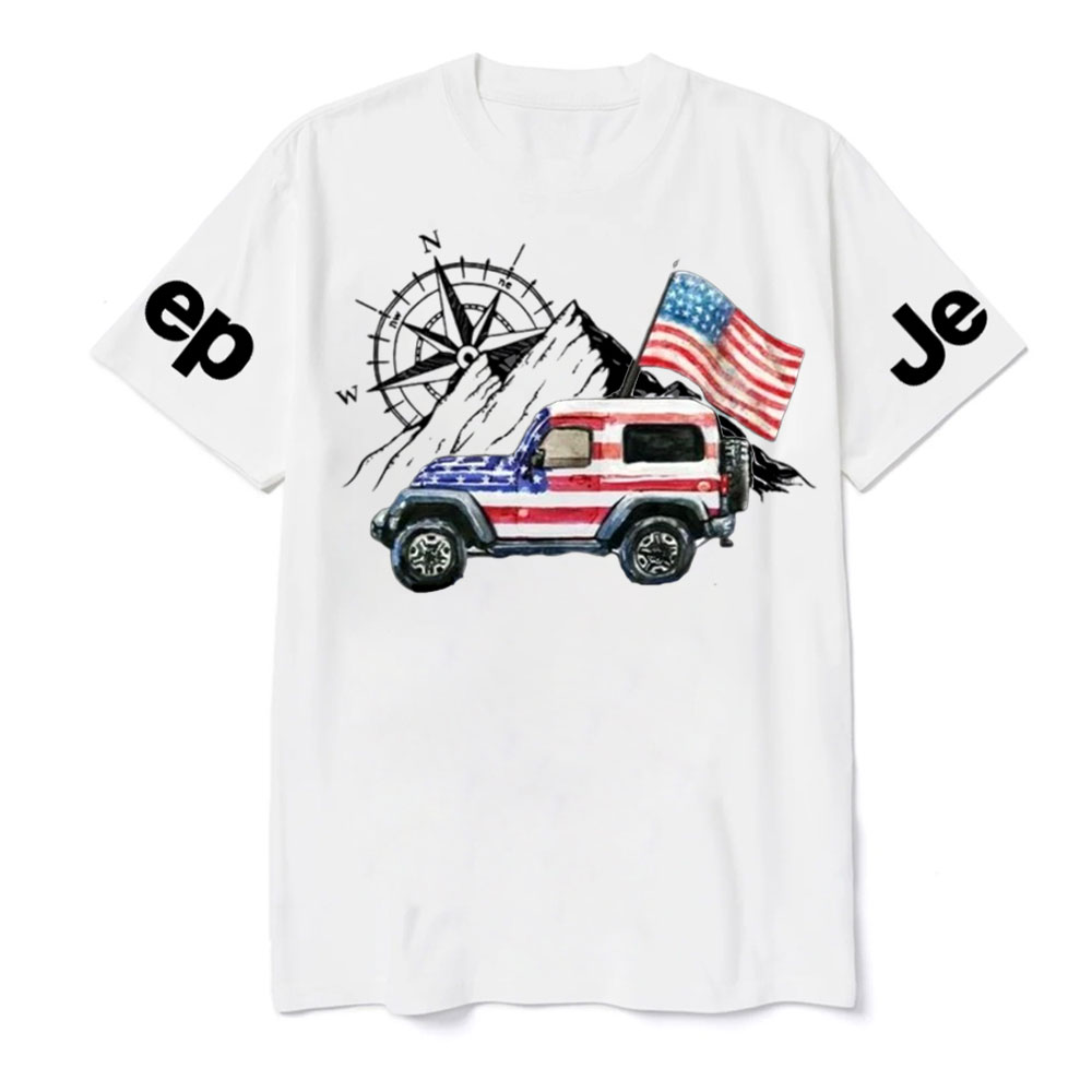 Jeep Flag Compass Jp Lover T-Shirt