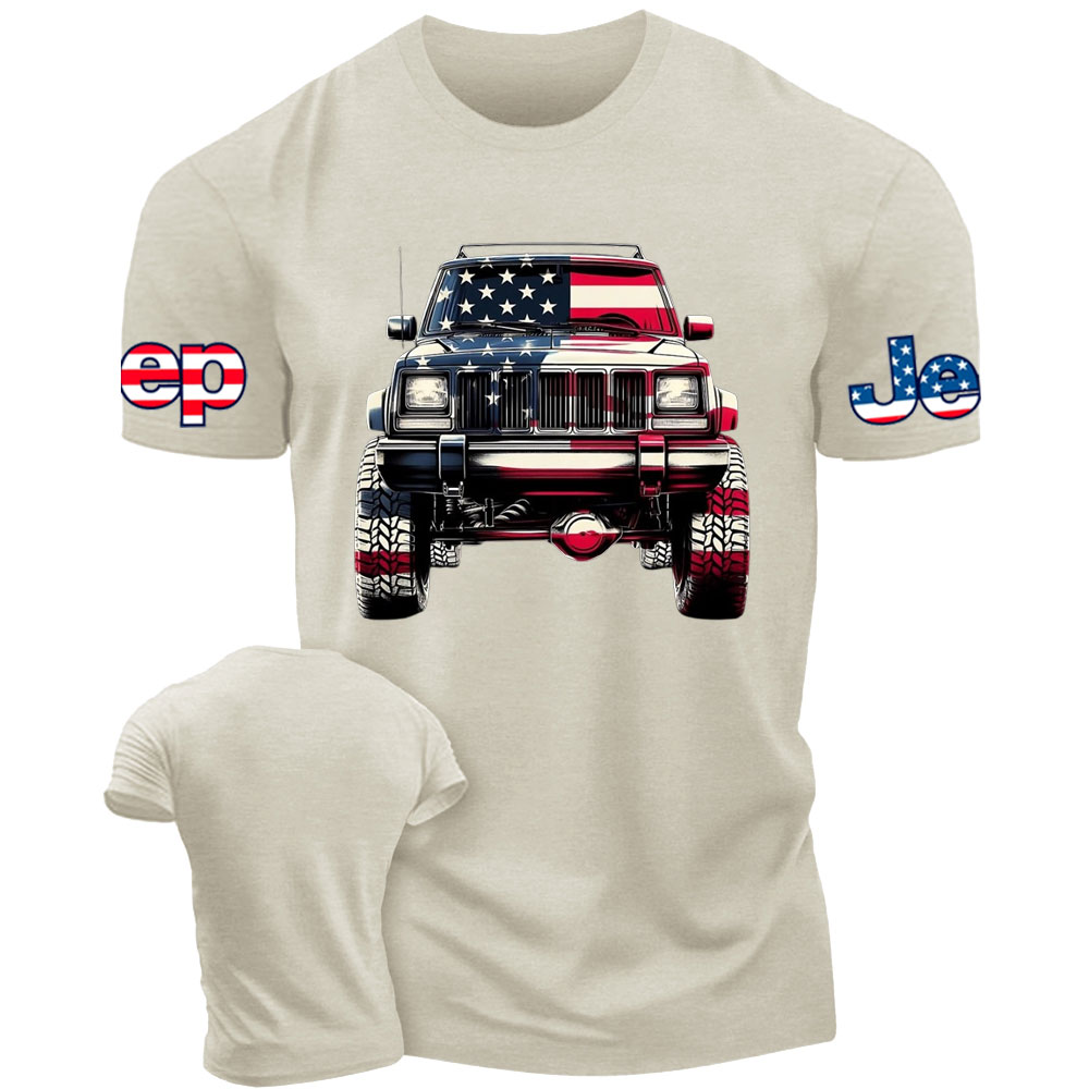 Cherokee XJ 4x4 USA Flag T-Shirt
