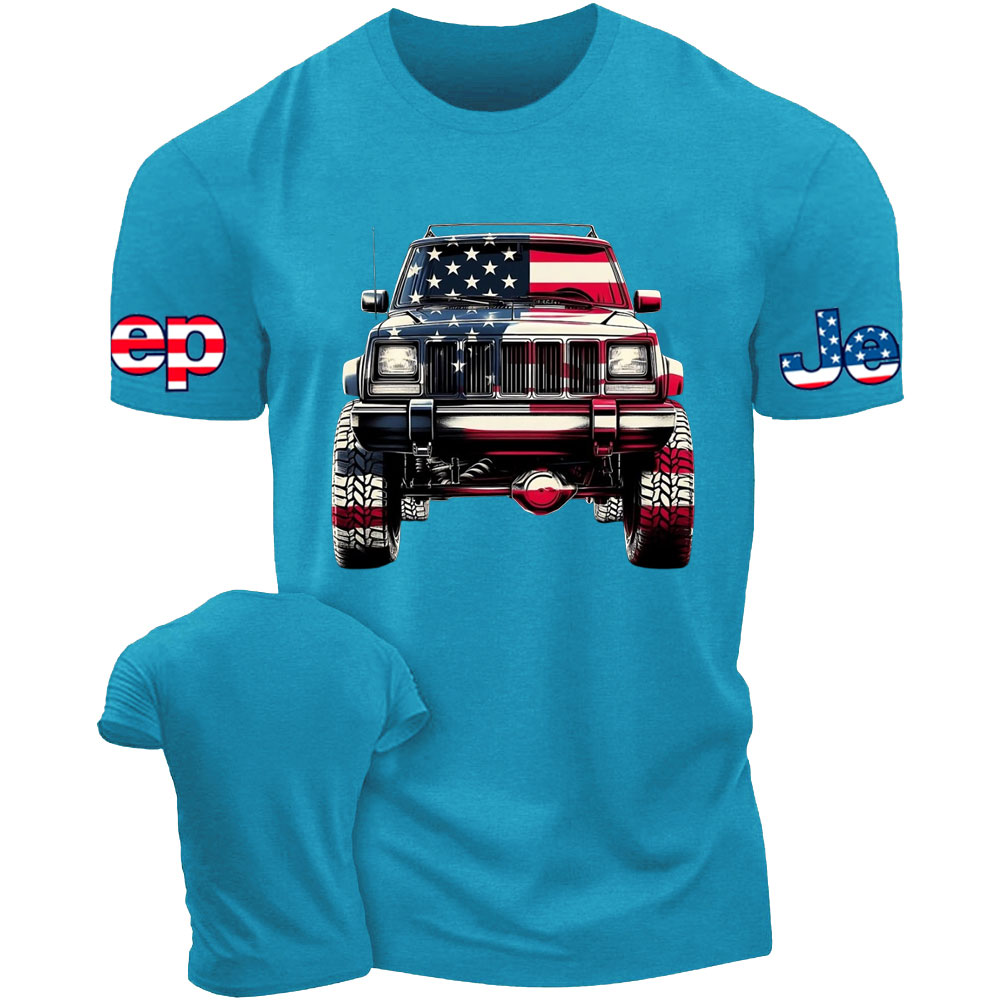 Cherokee XJ 4x4 USA Flag T-Shirt