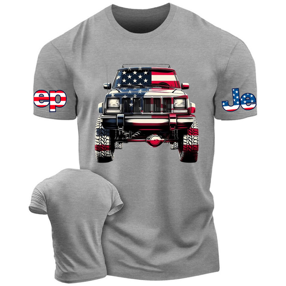 Cherokee XJ 4x4 USA Flag T-Shirt