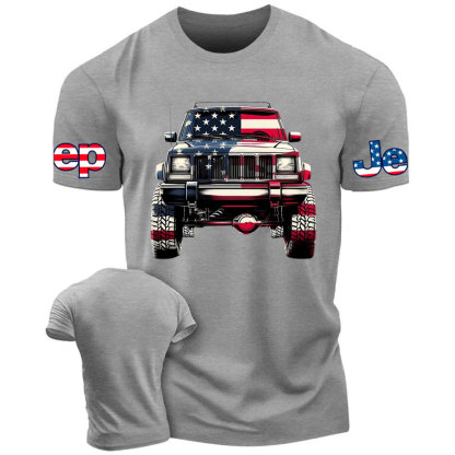 Cherokee XJ 4x4 USA Flag T-Shirt