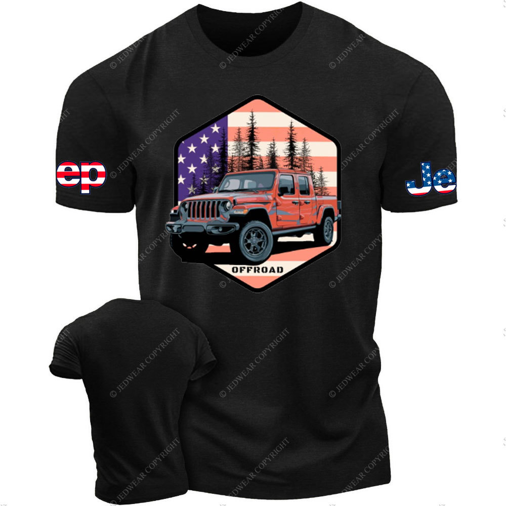 Jp Gladiator JT US Flag Offroad T-Shirt