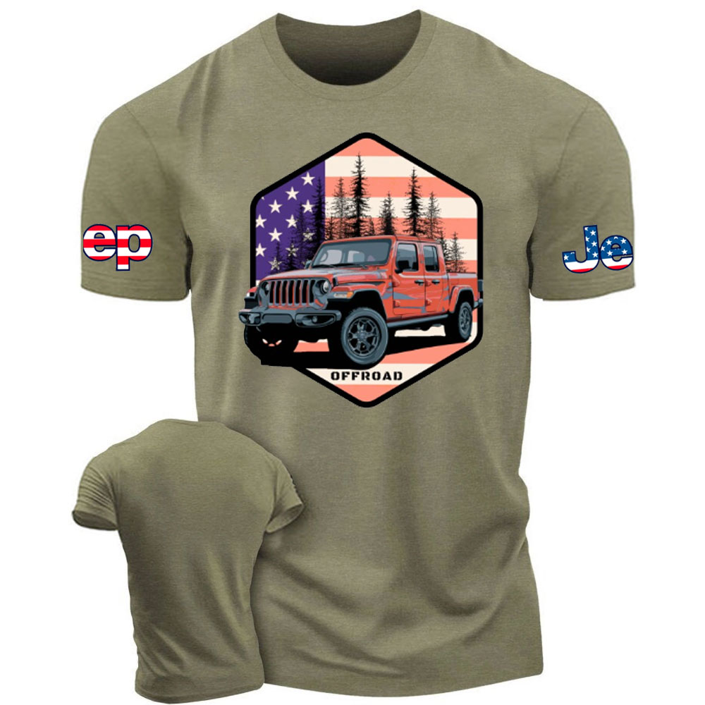 Jp Gladiator JT US Flag Offroad T-Shirt