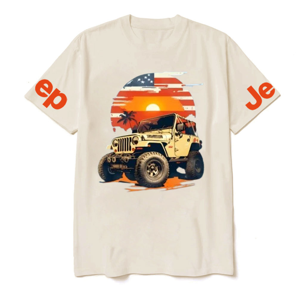 Vintage Summer Beach Flag Sunset Jp Lover T-Shirt