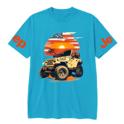 Vintage Summer Beach Flag Sunset Jp Lover T-Shirt