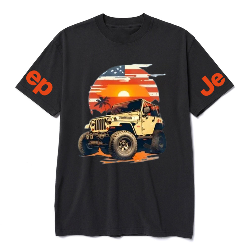 Vintage Summer Beach Flag Sunset Jp Lover T-Shirt