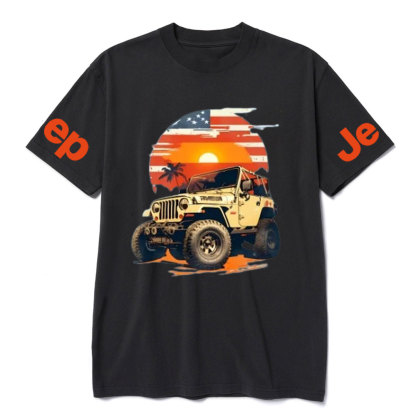 Vintage Summer Beach Flag Sunset Jp Lover T-Shirt