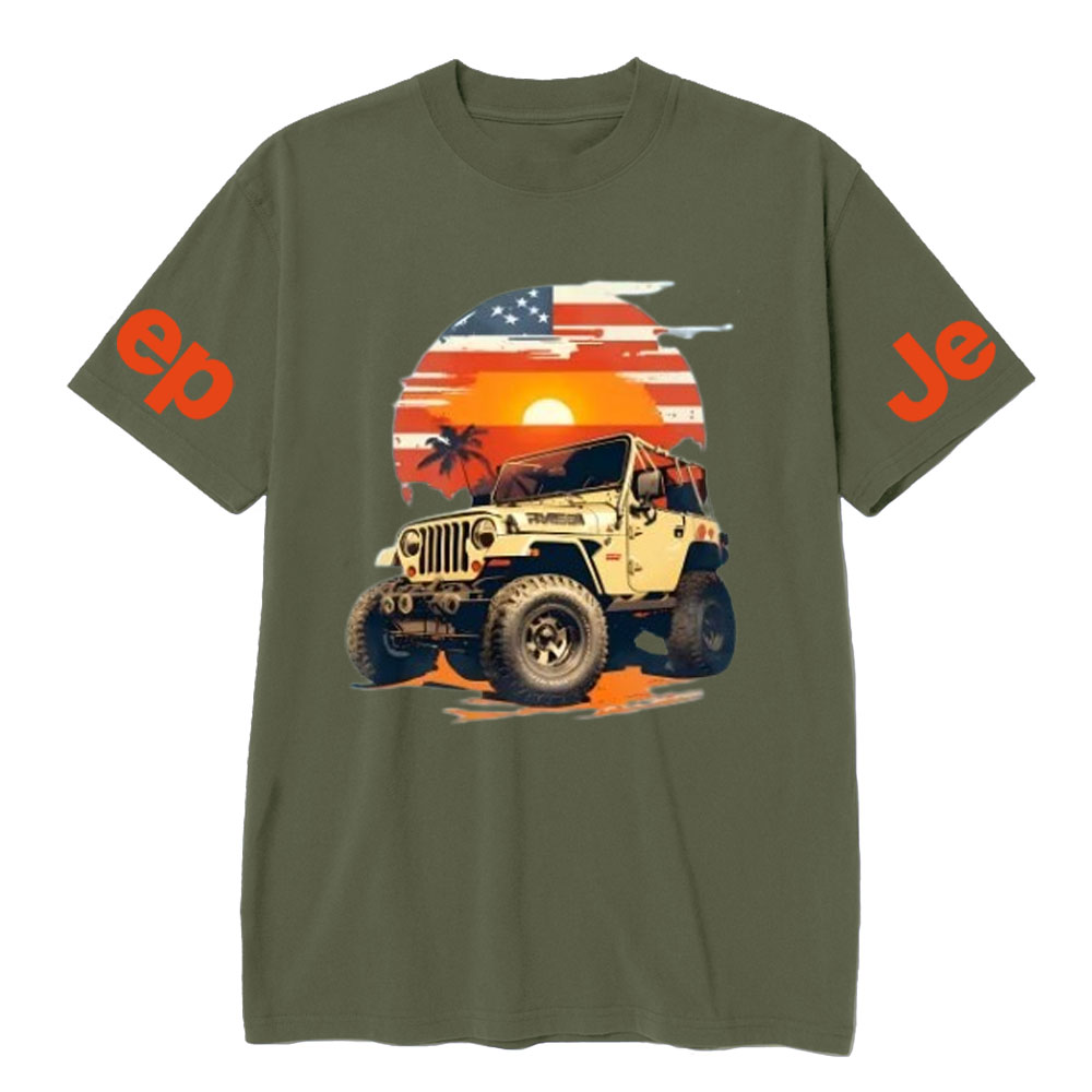 Vintage Summer Beach Flag Sunset Jp Lover T-Shirt