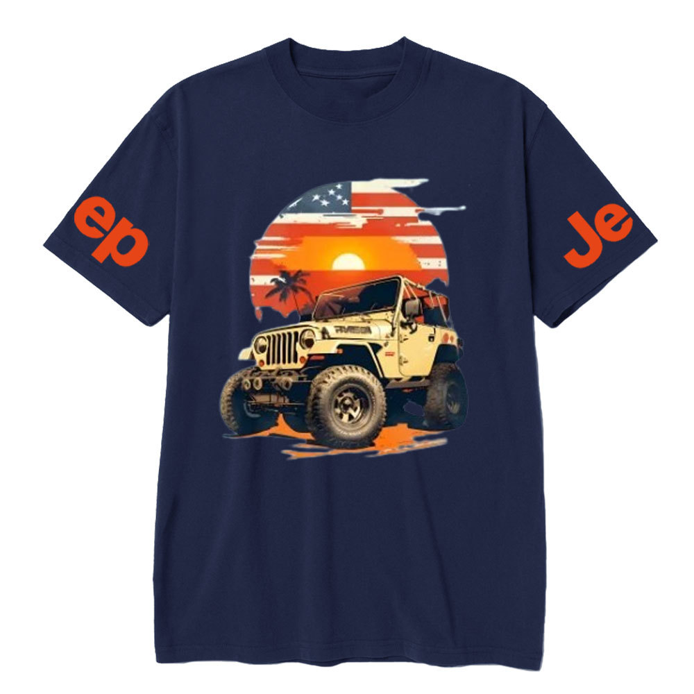 Vintage Summer Beach Flag Sunset Jp Lover T-Shirt