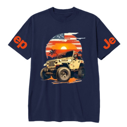 Vintage Summer Beach Flag Sunset Jp Lover T-Shirt