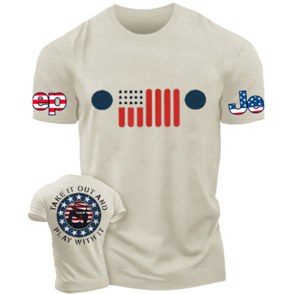 7 Slot Grille American Flag Take it Out and Play with it Jp Lover T-Shirt