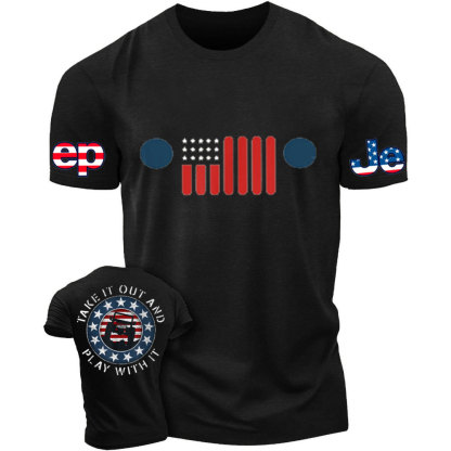 7 Slot Grille American Flag Take it Out and Play with it Jp Lover T-Shirt