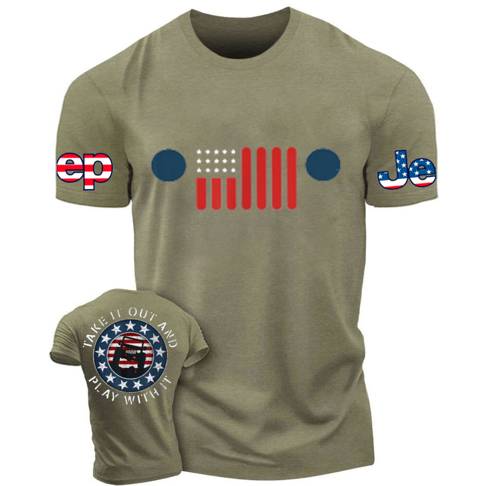 7 Slot Grille American Flag Take it Out and Play with it Jp Lover T-Shirt