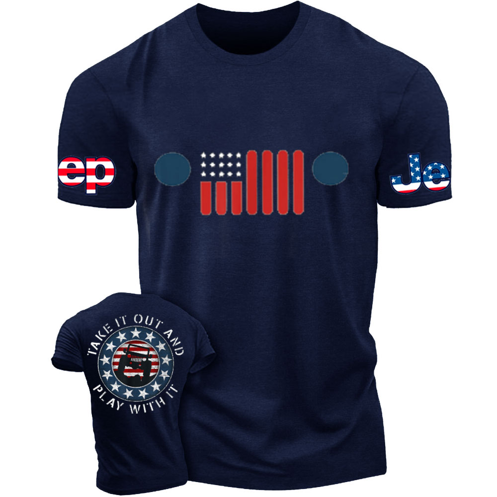 7 Slot Grille American Flag Take it Out and Play with it Jp Lover T-Shirt