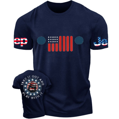 7 Slot Grille American Flag Take it Out and Play with it Jp Lover T-Shirt