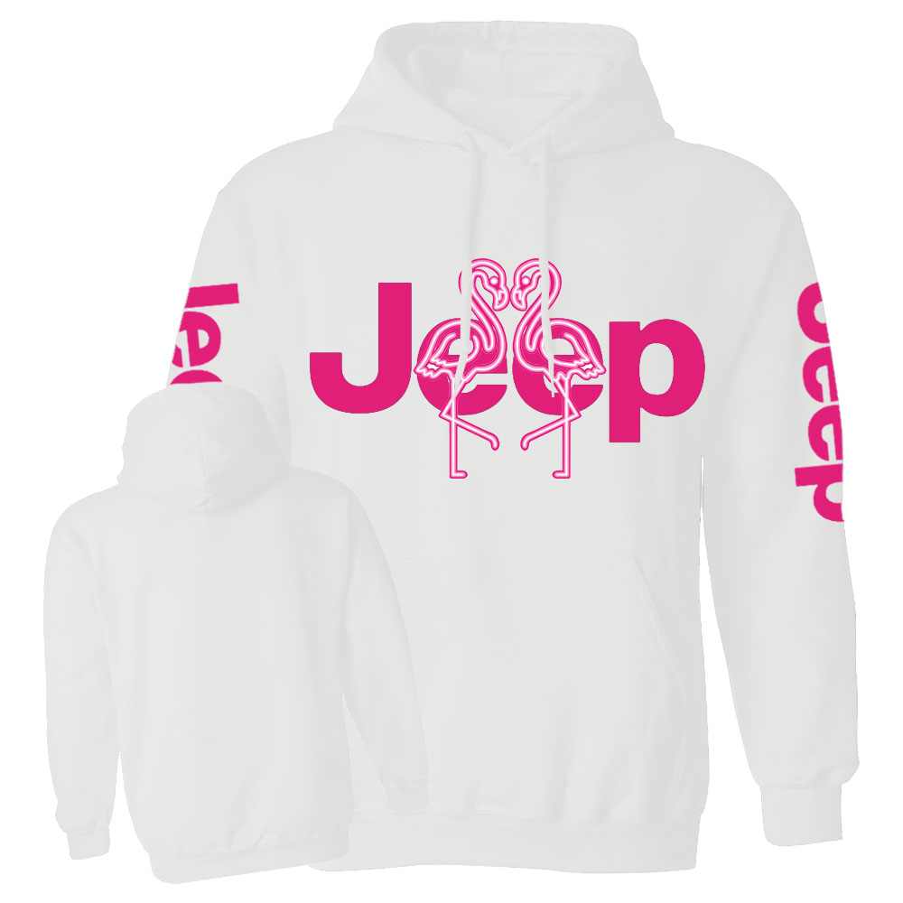 Neon Pink Flamingo Jp Lover Casual Hoodie