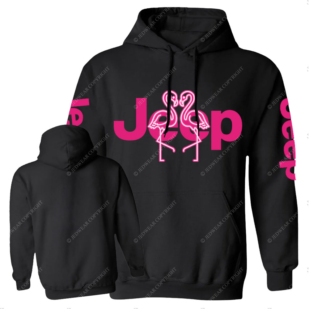 Neon Pink Flamingo Jp Lover Casual Hoodie
