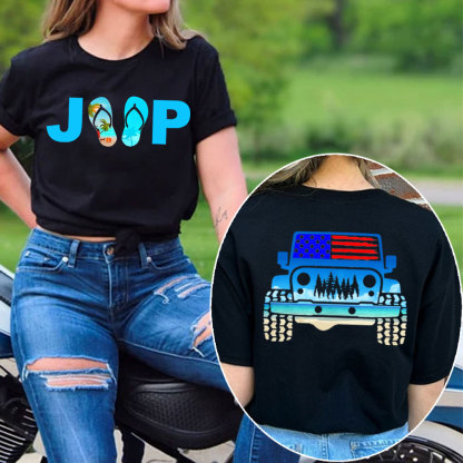 Jp Flag Adventure Grill Flip Flop Beach Transfer Women T-Shirt