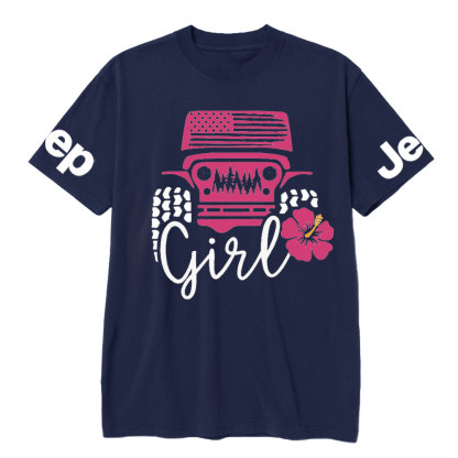 USA Flag Pink Forest, Flower and Jp T-Shirt