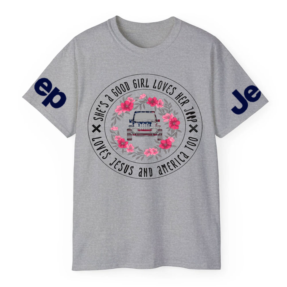 She's A Good Girl Loves Her Jp - Loves Jesus And America Too T-Shirt