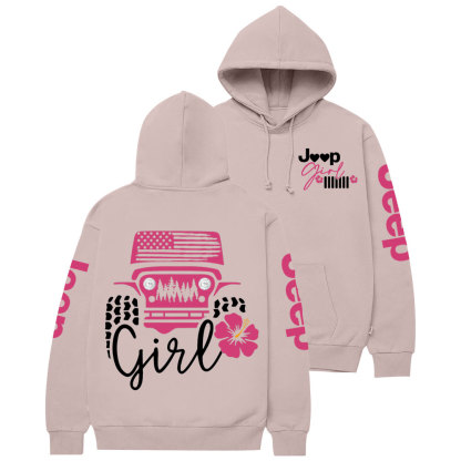 Offroad USA Flag Jp Flowers Girl Casual Hoodie