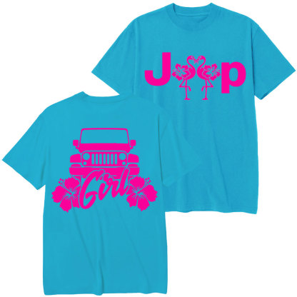 Girl Love Flamingo Flowers Jp Hot Pink T-Shirt