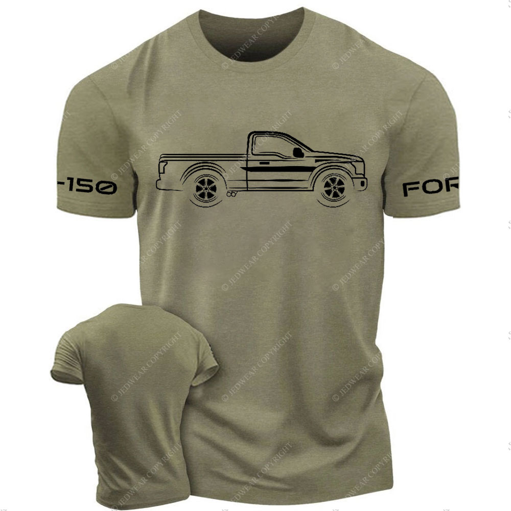 F0rd F-150 Raptor Single Cab Truck White Outline Jp T-Shirt