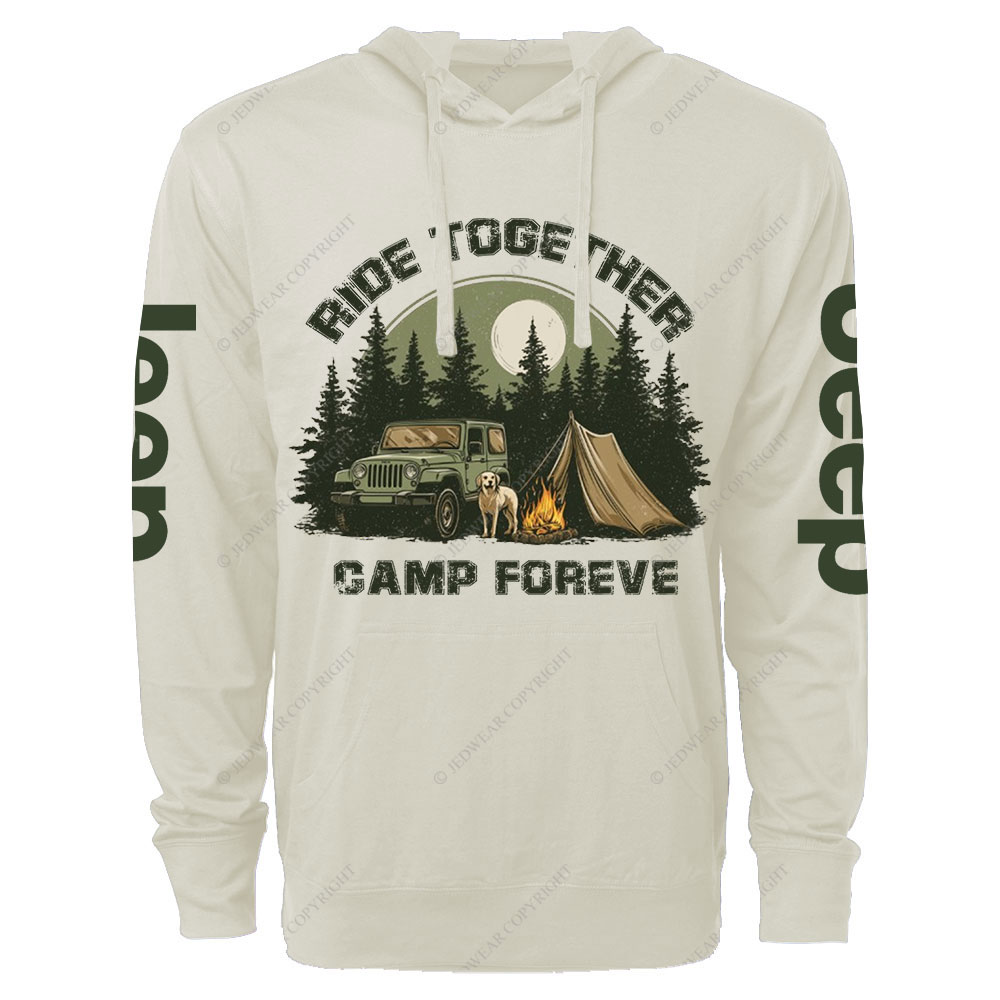 Ride Together with My Dog and Jp Camp Forever Oversized Lightweight Hoodie