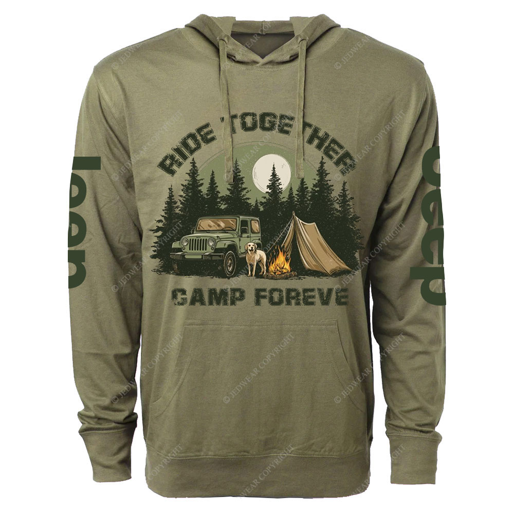 Ride Together with My Dog and Jp Camp Forever Oversized Lightweight Hoodie