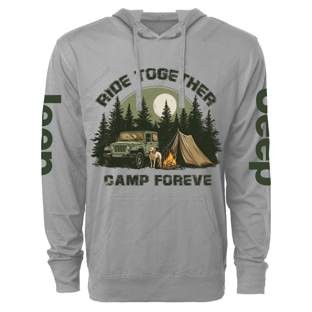 Ride Together with My Dog and Jp Camp Forever Oversized Lightweight Hoodie
