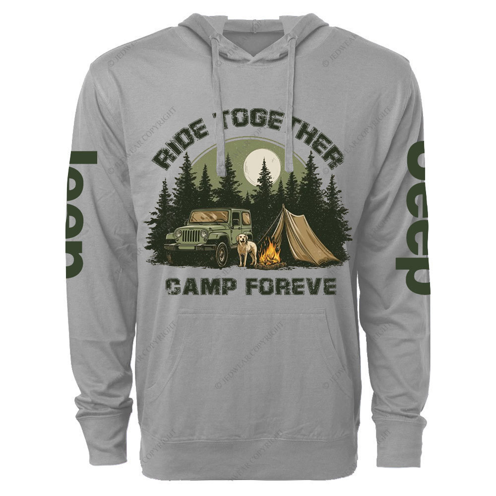 Ride Together with My Dog and Jp Camp Forever Oversized Lightweight Hoodie