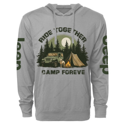 Ride Together with My Dog and Jp Camp Forever Oversized Lightweight Hoodie