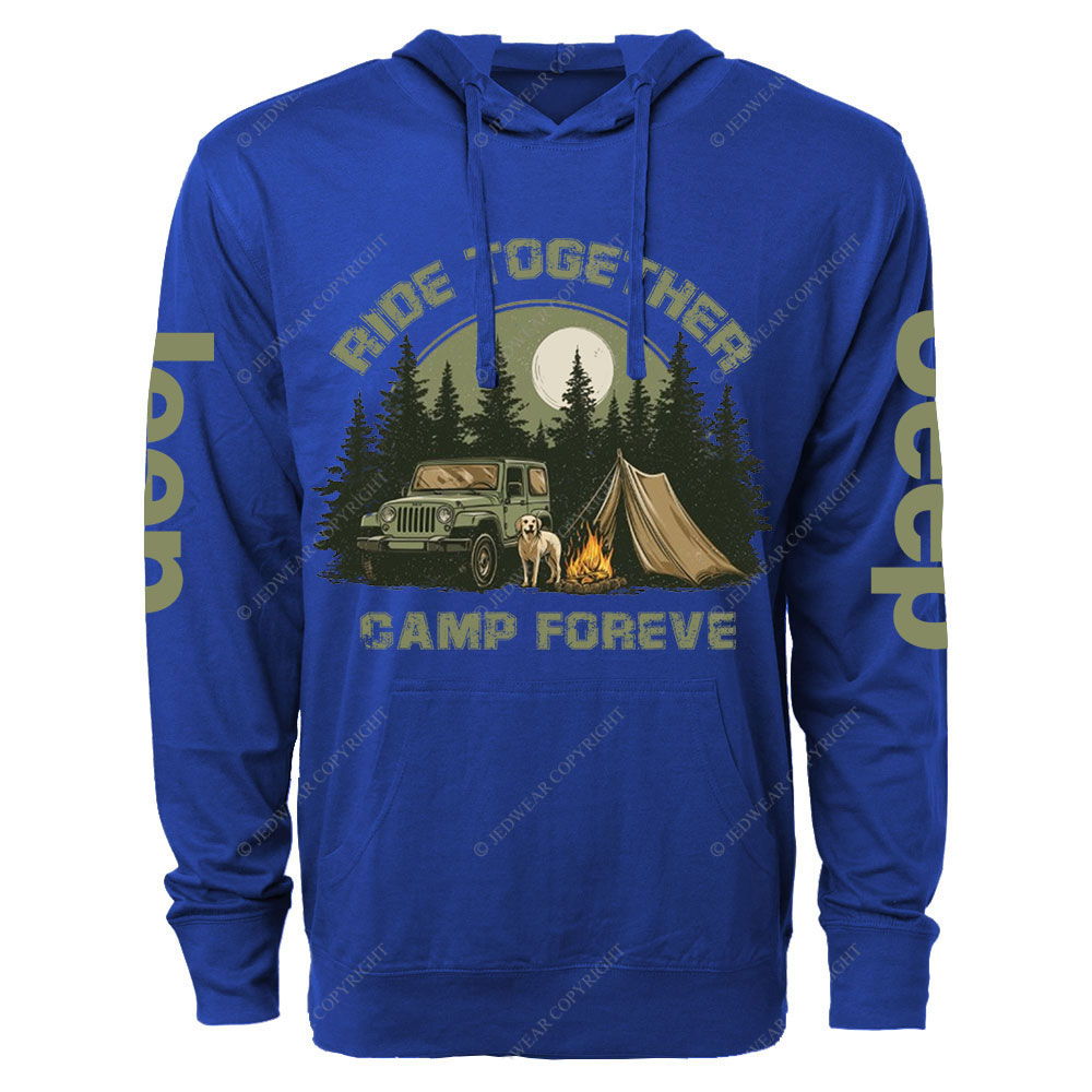 Ride Together with My Dog and Jp Camp Forever Oversized Lightweight Hoodie