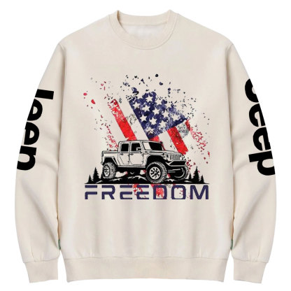 Jp 4th of July Freedom Crew Neck Sweatshirt