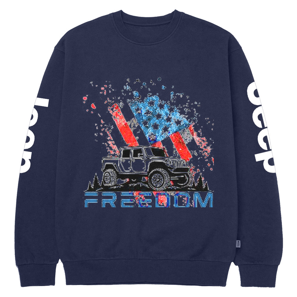 Jp 4th of July Freedom Crew Neck Sweatshirt