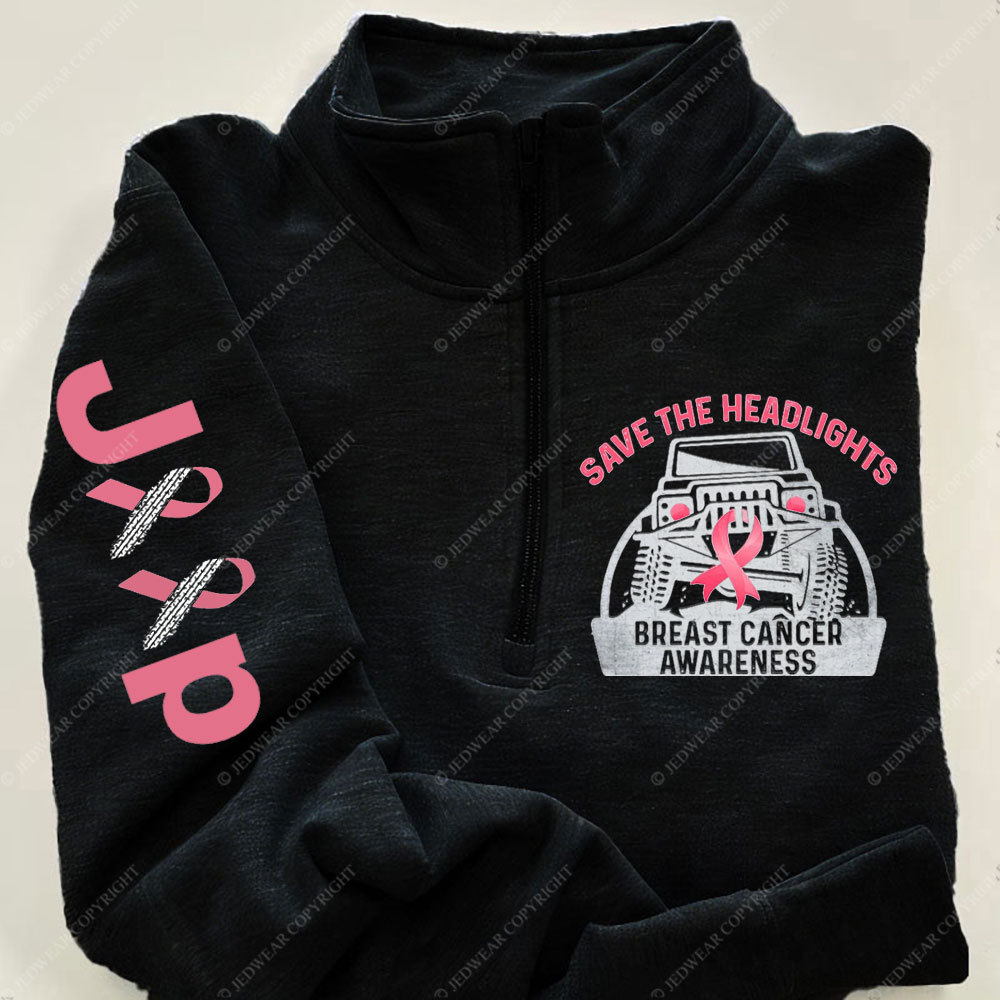 Save The Headlights Breast Cancer Awareness Jp Lover Full-Zip Jacket Sweatshirt