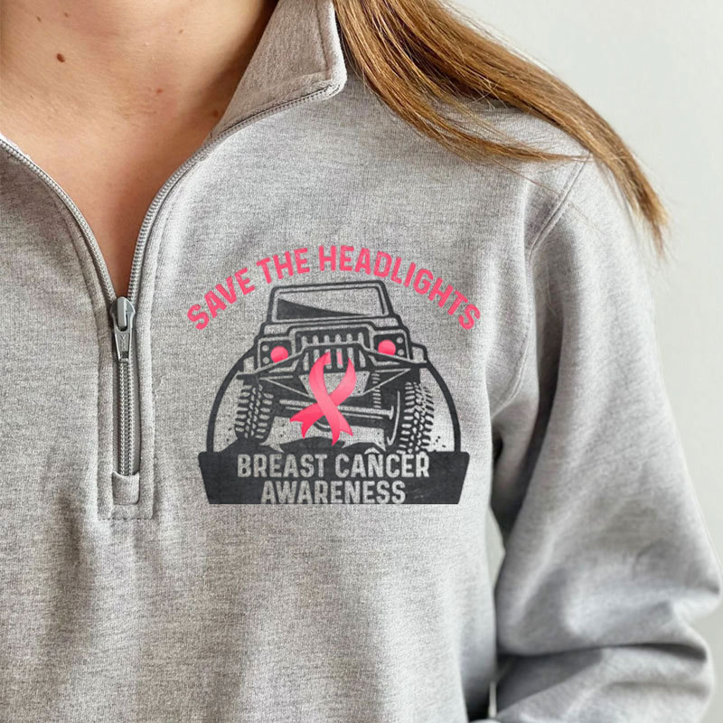 Save The Headlights Breast Cancer Awareness Jp Lover Full-Zip Jacket Sweatshirt