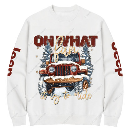 Oh What Fun It Is To Ride Jp Crew Neck Sweatshirt