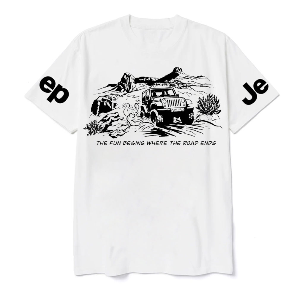 The Fun Begin Where The Road Ends Jp Lover T-Shirt