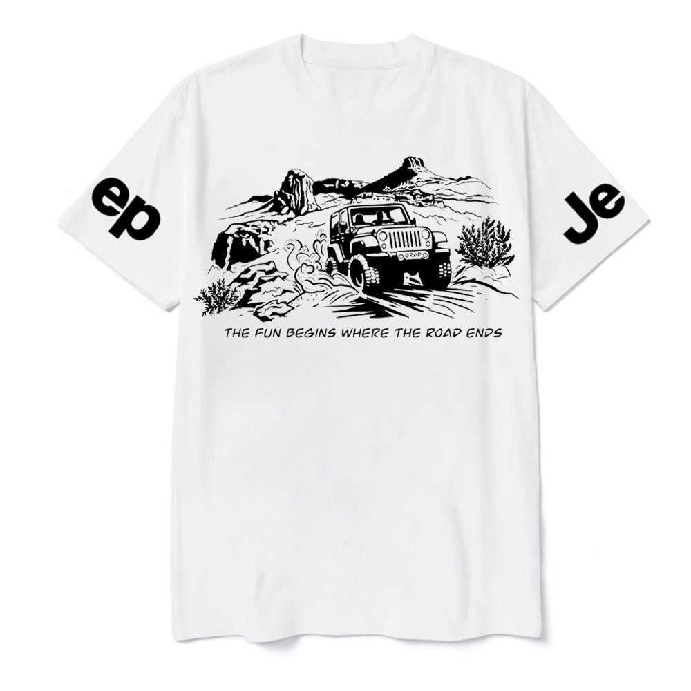 The Fun Begin Where The Road Ends Jp Lover T-Shirt