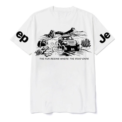 The Fun Begin Where The Road Ends Jp Lover T-Shirt