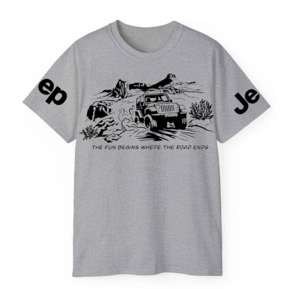 The Fun Begin Where The Road Ends Jp Lover T-Shirt