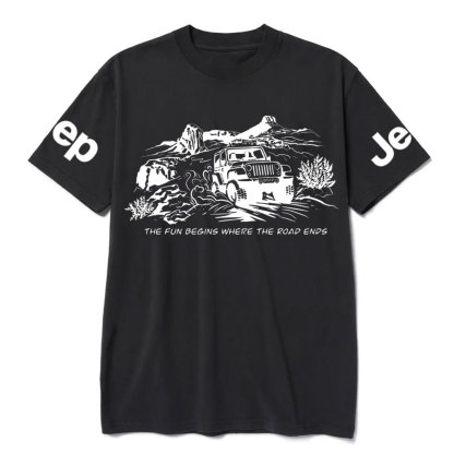 The Fun Begin Where The Road Ends Jp Lover T-Shirt