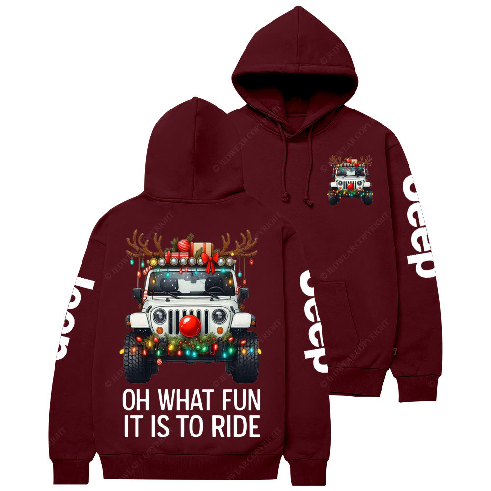 Oh What Fun It Is To Ride Jpmas Casual Hoodie